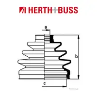HERTH+BUSS JAKOPARTS Achsmanschetten Satz f&uuml;r NISSAN TERRANO II R20 vorne RADSE