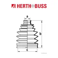 HERTH+BUSS JAKOPARTS Achsmanschetten Satz f&uuml;r MAZDA MX-5 I II TOYOTA vorne RADS