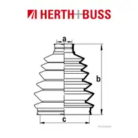 HERTH+BUSS JAKOPARTS Axle Boot Set for MAZDA MITSUBISHI (Front, Wheel Side)