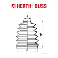 HERTH+BUSS JAKOPARTS Axle Boot Set for MAZDA 626 and MITSUBISHI (Front Wheels)