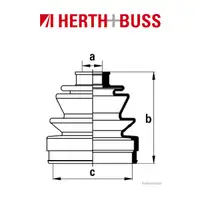 HERTH+BUSS JAKOPARTS Achsmanschetten Satz f&uuml;r HONDA JAZZ I (AA) 1.2 vorne RADSE