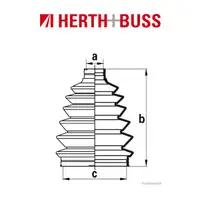 HERTH+BUSS JAKOPARTS Achsmanschetten Satz f&uuml;r HONDA ACCORD VI vorne RADSEITIG