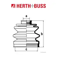 HERTH+BUSS JAKOPARTS Achsmanschetten Satz f&uuml;r HONDA HYUNDAI MAZDA vorne RADSEIT