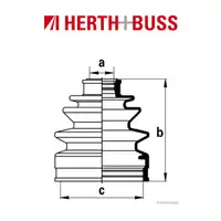 HERTH+BUSS JAKOPARTS Achsmanschetten Satz f&uuml;r HYUNDAI MATRIX (FC) vorne RADSEIT