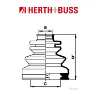 HERTH+BUSS JAKOPARTS Axle Boot Set for Nissan Pickup, Bluebird, Sylphy I