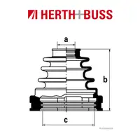 HERTH+BUSS JAKOPARTS Achsmanschetten Satz f&uuml;r TOYOTA CAMRY vorne GETRIEBESEITIG