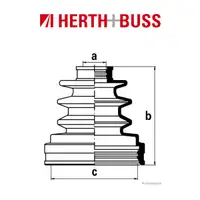 HERTH+BUSS JAKOPARTS Front Axle Boot Set for Toyota 4Runner and Hilux (5th and 6th generation)