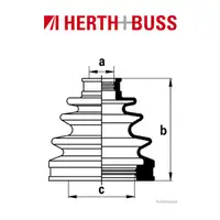 HERTH+BUSS JAKOPARTS Achsmanschetten Satz f&uuml;r SUBARU Trezia 1.3 99 TOYOTA Yaris 1.4 vorne