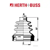 HERTH+BUSS JAKOPARTS Achsmanschetten Satz f&uuml;r TOYOTA YARIS vorne GETRIEBESEITIG