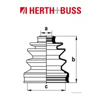 HERTH+BUSS JAKOPARTS Achsmanschetten Satz f&uuml;r SUBARU Legacy BC 1 2000/2200 4WD 116 vorne