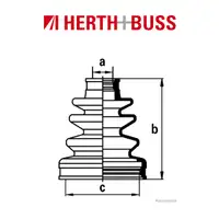 HERTH+BUSS JAKOPARTS Achsmanschetten Satz f&uuml;r HONDA Civic 5 6 CRX 3 Prelude 5 vorne