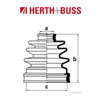 HERTH+BUSS JAKOPARTS Achsmanschetten Satz f&uuml;r HONDA CARNIVAL I II vorne oder hi