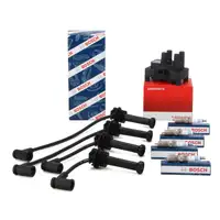 HERTH+BUSS Z&uuml;ndspule + BOSCH Z&uuml;ndkabelsatz + 4x BOSCH Z&uuml;ndkerze f&uuml;r FORD MAZDA VOLVO