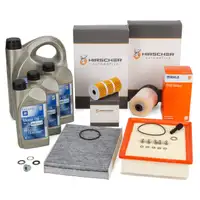 HIRSCHER Filterset 4-tlg + 8L ORIGINAL 5W30 dexos2 Motor&ouml;l f&uuml;r OPEL Vivaro B 1.6 CDTI