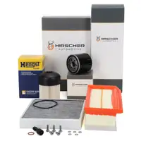 HIRSCHER Filter-Set 4-tlg f&uuml;r RENAULT Clio 4 Captur 1 DACIA Duster Logan 2 2 1.5 dCi