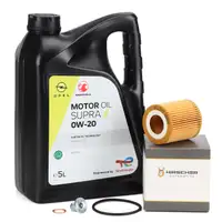 5L ORIGINAL SUPRA 0W20 Motor&ouml;l + HIRSCHER &Ouml;lfilter f&uuml;r CITROEN DS OPEL PEUGEOT 1.5 BlueHDi