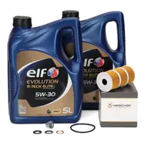 10L elf Evolution R-TECH ELITE 5W30 Motor&ouml;l + HIRSCHER &Ouml;lfilter f&uuml;r RENAULT 152093920R