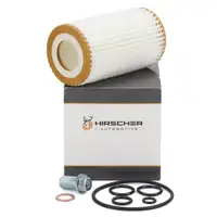 HIRSCHER &Ouml;lfilter + Schraube f&uuml;r MERCEDES W202 W203 W204 W210 W211 W212 W220 W221