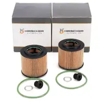 2x HIRSCHER &Ouml;lfiter + Schraube f&uuml;r VW Polo 4 5 Ibiza 3 Fabia 1 2 Rapid Roomster 1.2 54-75