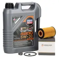 5L LIQUI MOLY TOP TEC 4200 5W30 Motor&ouml;l + HIRSCHER &Ouml;lfilter f&uuml;r VAG 1.6/2.0 TDI 03N115562B