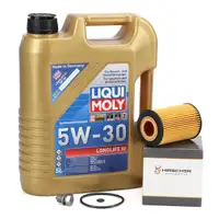 5L LIQUI MOLY 5W30 LONGLIFE 3 Motor&ouml;l + HIRSCHER &Ouml;lfilter f&uuml;r VW Golf 7 Passat 1.6/2.0 TDI