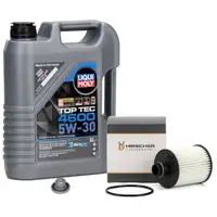 5L LIQUI MOLY Motor&ouml;l 5W30 dexos2 + HIRSCHER &Ouml;lfilter f&uuml;r OPEL Astra J Corsa D 1.3 CDTI