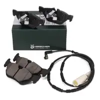 HIRSCHER Bremsbel&auml;ge + Warnkontaktsensor f&uuml;r BMW 1er E81-88 3er E90-93 bis 02.2010 hinten