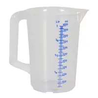 H&Uuml;NERSDORFF 936000 Messbecher Messkanne Plastik transparent 1000ml 1L 1 Liter