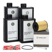 4L ORIGINAL 5W30 Motoröl + HIRSCHER Ölfilter für MINI R56 R55 One D/Cooper D 90/109 PS 9HZ