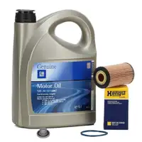 5L ORIGINAL 5W30 Motoröl dexos2 + HENGST Ölfilter für OPEL Astra Corsa Mokka 1.2-1.8