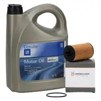 5L ORIGINAL 5W30 Motor&ouml;l dexos1 Gen3 HIRSCHER &Ouml;lfilter f&uuml;r OPEL Astra 1.2-1.8 95526685