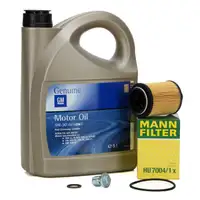 5L ORIGINAL 5W30 Motor&ouml;l dexos2 + MANN &Ouml;lfilter f&uuml;r OPEL Astra J Insignia C 1.6/2.0CDTI