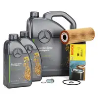 7L ORIGINAL 5W-30 MB 229.51 Engine Oil BOSCH + Oil Filter MERCEDES W202 W203 W124 W210 M104/111