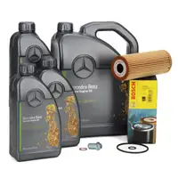 8L ORIGINAL 5W-30 MB 229.51 Engine Oil BOSCH + Oil Filter MERCEDES W202 W203 W124 W210 M104/111