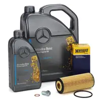 6L 6 Liter ORIGINAL 5W-40 für MB 229.5 Motoröl + HENGST Ölfilter MERCEDES W176 45AMG M133
