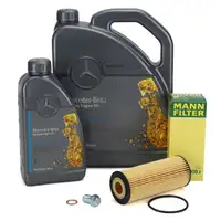 6L ORIGINAL 5W-40 für MB 229.5 Motoröl + MANN Ölfilter MERCEDES W176 C117 X117 45AMG M133