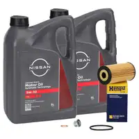 10L ORIGINAL 5W30 DPF Engine Oil + HENGST Oil Filter for Nissan Navara, Qashqai, and X-Trail dCi