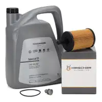 5L ORIGINAL 5W40 Engine Oil + HIRSCHER Oil Filter for AUDI, SEAT, SKODA, VW 1.9 TDI 071115562C