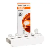 10x OSRAM 921 Gl&uuml;hlampe Sockelgl&uuml;hlampe W16W ORIGINAL-Line 12V 16W W2,1x9,5d