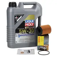5L LIQUI MOLY SPECIAL TEC F 5W30 Motor&ouml;l + BOSCH &Ouml;lfilter f&uuml;r PSA FORD VOLVO 1.4/1.5/1.6 D