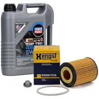 5L LIQUI MOLY Motor&ouml;l 5W30 dexos2 + HENGST &Ouml;lfilter f&uuml;r OPEL Astra G H B C D 1.0 1.2 1.4