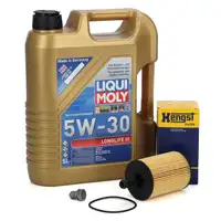 5L LIQUI MOLY 5W30 LONGLIFE 3 Engine Oil + HENGST Oil Filter for VW Golf 4, 5, 6 (1.2&ndash;2.0 TDI)