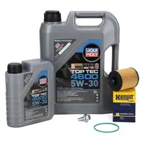 6L LIQUI MOLY TOP TEC 4600 5W-30 Engine Oil + HENGST Oil Filter for ALFA ROMEO, FIAT, OPEL, SAAB