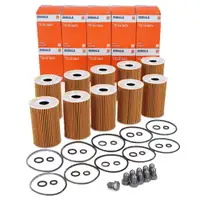 10x MAHLE OX388D Oil Filter + Screw for VW Golf 6, Passat B6, B7, Tiguan, Touran 1.6/2.0 TDI
