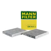 MANN CUK2533-2 Innenraumfilter Aktivkohle Satz für BMW F10/11/07 F12/13/06 64119272642