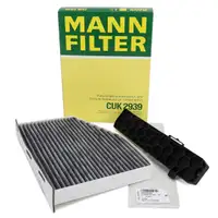 MANN Innenraumfilter Aktivkohle + Abdeckung für VW Golf 5 6 Passat B6 B7 Tiguan AUDI A3 8P