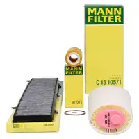 MANN Filter-Set 3-tlg f&uuml;r BMW 1er E87 118d 120d 3er E90 E91 318d 320d M47 122/150/163 PS