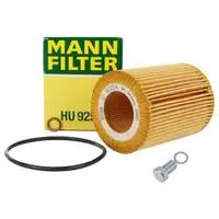 MANN HU925/4x &Ouml;lfilter + Schraube f&uuml;r BMW E36 E46 E39 E60 E61 E38 E55-67 X3 X5 M50 M52 M54