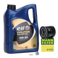 5L 5 Liter elf Full-Tech FE 5W30 Motor&ouml;l + MANN &Ouml;lfilter f&uuml;r NISSAN MERCEDES RENAULT DACIA