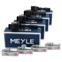 4x MEYLE Z&uuml;ndspule + 4x NGK Z&uuml;ndkerze f&uuml;r VW Golf 7 Passat Polo 5 Tiguan 1.2/1.4 TSI
